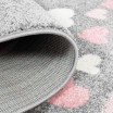Skvělý dětský šedý koberec zajíček s deštníkem