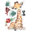 Dekorační nálepka na zeď roztomilá žirafa 100 x 70 cm