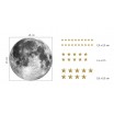 Originální nálepka na zeď měsíc a zlaté hvězdy 45 cm