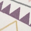Kvalitní dětský krémový koberec s barevným zig zag vzorem