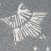 Originální šedý dětský koberec STARS