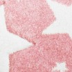 Růžový kulatý koberec do dívčí pokoje STARS