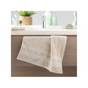 Praktický jednobarevný béžový ručník 50 x 90 cm