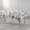 Stylový bílý ubrus na stůl s motivem palem 150x 240 cm