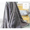 Luxusní francouzské deky v šedé barvě se světle šedým lemováním do postýlky