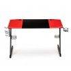 Počítačový herní stolek v červeno černé kombinaci
