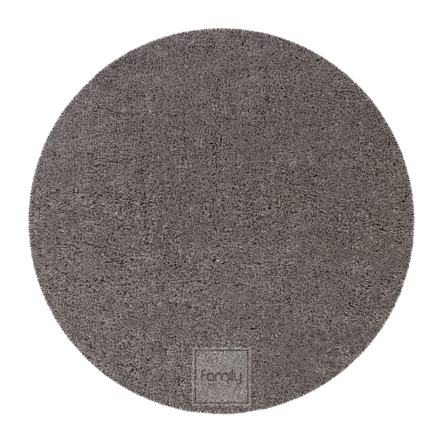 Perfektní tmavě šedý kulatý koberec