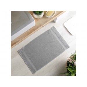 Jednoduchý bavlněný koupelnový kobereček 50 x 85 cm šedý