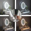 Vintage toaletní stolek s otočným zrcadlem s LED osvětlením