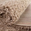 Stylový koberec shaggy s vyšším vlasem v barvě capuccino