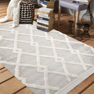 Béžový koberec ve skandinávském stylu