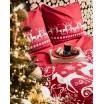 Kvalitní červené bavlněné ložní povlečení ve vánočním severském stylu
