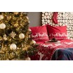 Kvalitní červené bavlněné ložní povlečení ve vánočním severském stylu