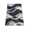 Originální koberec s abstraktním vzorem v modrošedé barvě