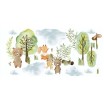 Originální a kvalitní dětská nálepka na zeď lesní zvířátka 60 x 120 cm