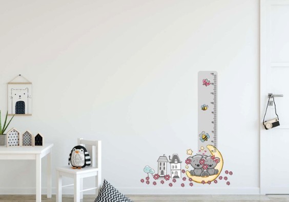 Úžasná dětská nálepka na zeď pro děti pravítko do dětského pokoje 40 x 120 cm