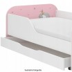 Dívčí růžová dětská postel 140 x 70 cm s pandou