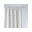 Nádherný závěs v elegantní bílé barvě v kombinaci se stříbrným vzorem 140 x 260 cm se zavěšením na řasící pásku