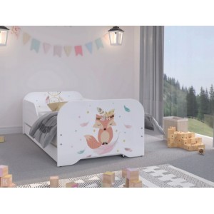Brilantní dětská postel 140 x 70 cm s rozkošnou liškou