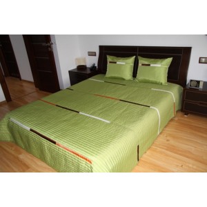 Luxusní přehozy na postel v olivové barvě