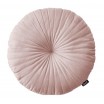 Krásný růžový sametový kulatý polštář průměr 45 cm
