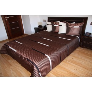 Luxusní přehozy na postel v hnědé barvě