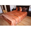 Luxusní přehozy na postel v oranžové barvě
