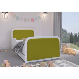 Kvalitní dětská postel s čalouněním 160 x 80 cm zelená