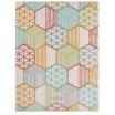 Pestrobarevný koberec s geometrickými vzory