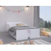 Jednoduchá dětská postel s maličkým macíkem 160 x 80 cm