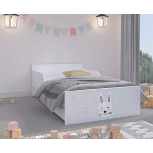 Roztomilá dětská postel se zajíčkem 160 x 80 cm