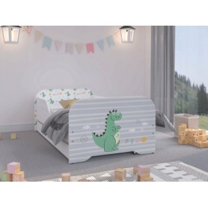 Okouzlující dětská postel 160 x 80 cm s pohádkovým motivem draka