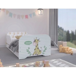 Okouzlující dětská postel se žirafou 160 x 80 cm