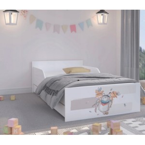 Úchvatná dětská postel 180 x 90 cm se zvířátky