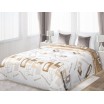 Přehoz na manželskou postel bílé barvy s béžovými útvary