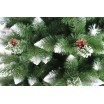Luxusní vánoční stromeček s bílými konci a koblihami 150 cm