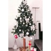 Jedinečná jemně zasněžená umělá vánoční borovice na pařezu 150 cm