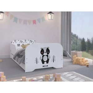Univerzální dětská postel se zamilovaným medvídkem 140 x 70 cm