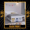 BLACK FRIDAY Kvalitní dětská postel 180 x 90 cm s pohádkovými zvířátky