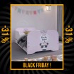 BLACK FRIDAY Dětská postel 160 x 80 cm pro dívky s růžovým čelem a pandou