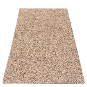 Stylový koberec shaggy s vyšším vlasem v barvě capuccino
