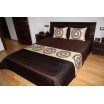 Luxusní přehozy na postel v hnědé barvě s kruhy