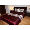 Luxusní přehozy na postel v bordóve barvě s kruhy