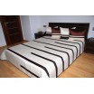 Luxusní přehozy na postel v krémové barvě s proužky