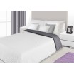 Oboustranné bílo šedé přehozy na manželskou postel s kosočtvercovým prošíváním