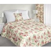 Vintage květy oboustranný přehoz na postel v krémové barvě