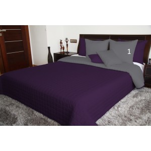 Oboustranné fialové přehozy na manželskou postel