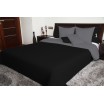 Oboustranné přehozy na manželskou postel v černé barvě
