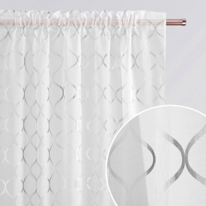 Záclona se vzorem na řasící pásku 140 x 250 cm