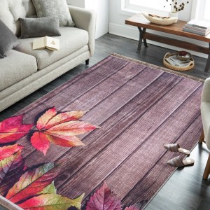 Krásný pestrobarevný koberec s motivem listí